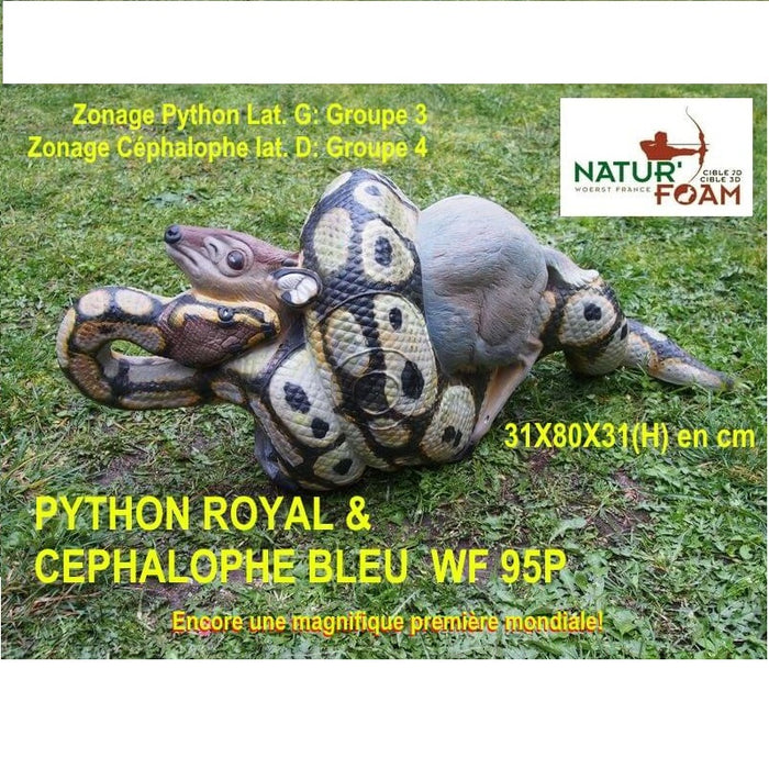 Natur Foam Python mit Schwarzrückenducker