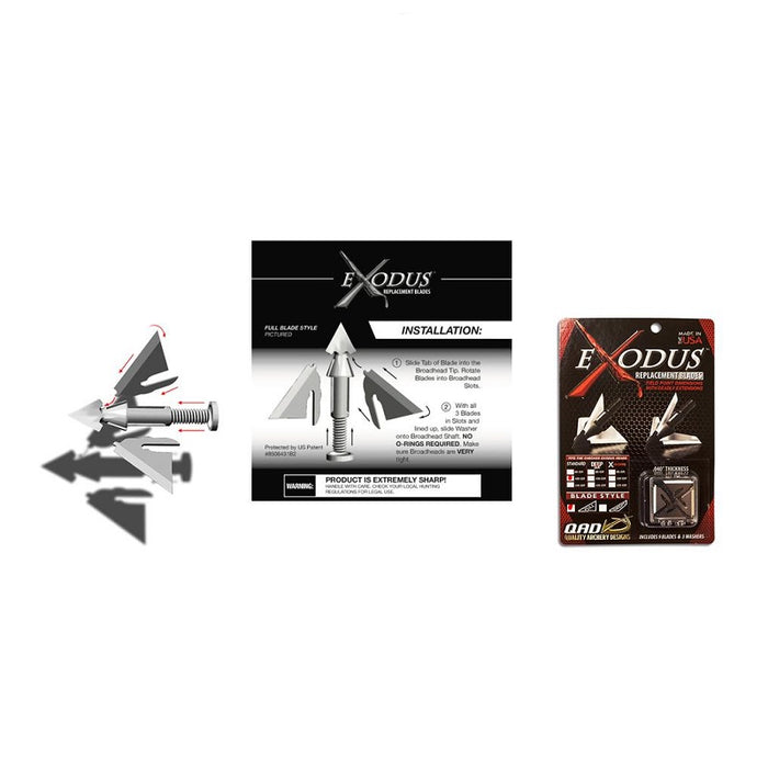 QAD Ersatzklingen Exodus Full Standard 100grain